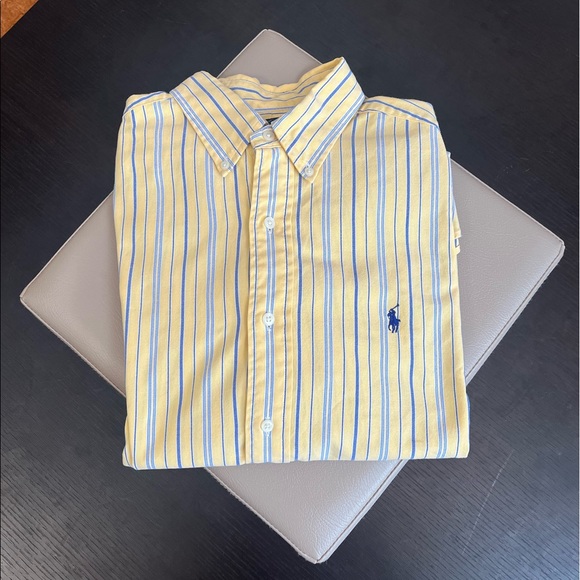 Polo Ralph Lauren Other - ❗️Polo By Ralph Lauren Yellow&Blue Stripe Dress Shirt❗️